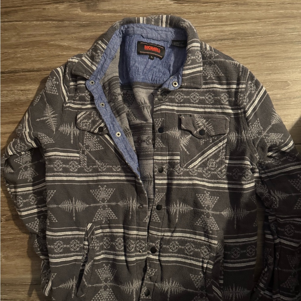 Dickies Gray Patterned Men's Jacket - image 1